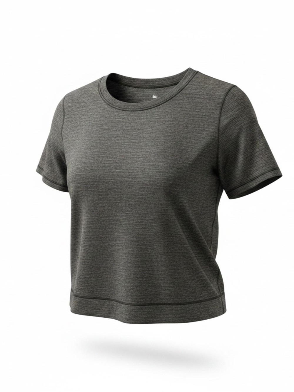 lululemon athletica Charcoal Short-Sleeve Crop Top Sz 6 NWOT